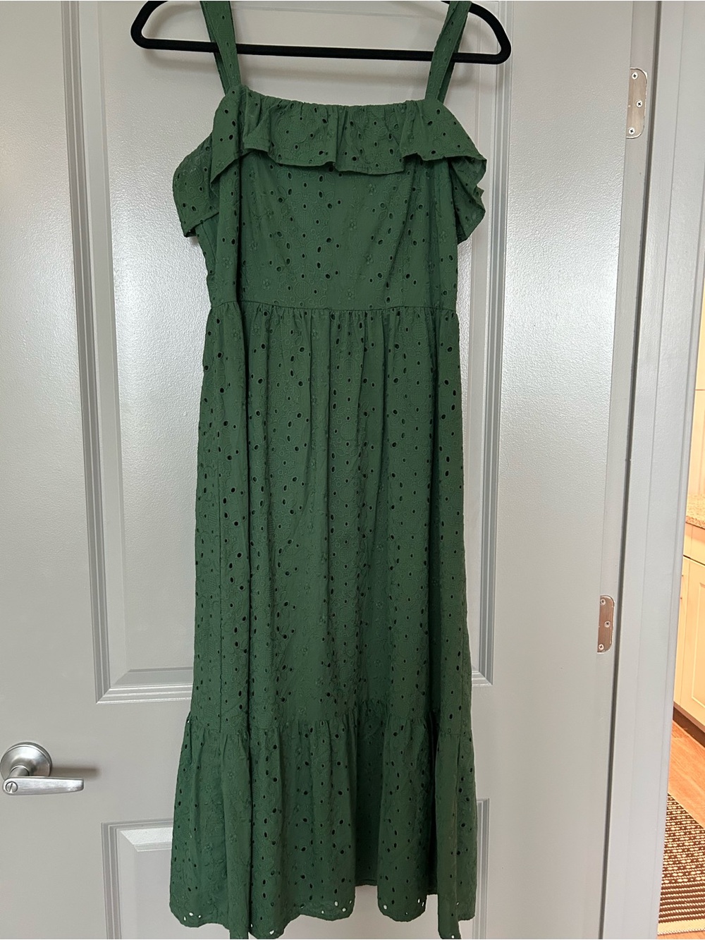 LOFT Green Midi Dress
